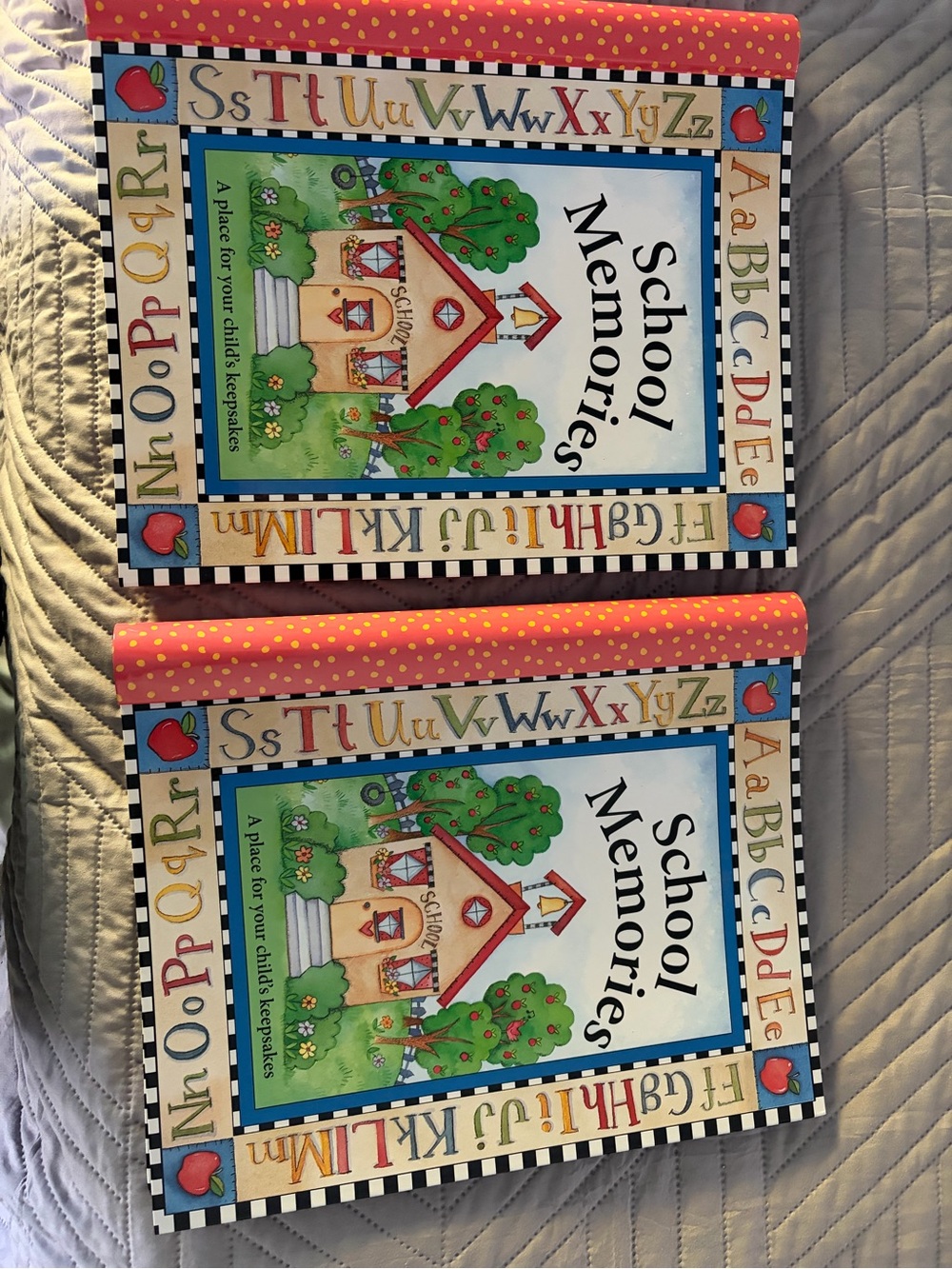 School Memories Spiral-Bound Keepsake Book - Colorful Alphabet Border